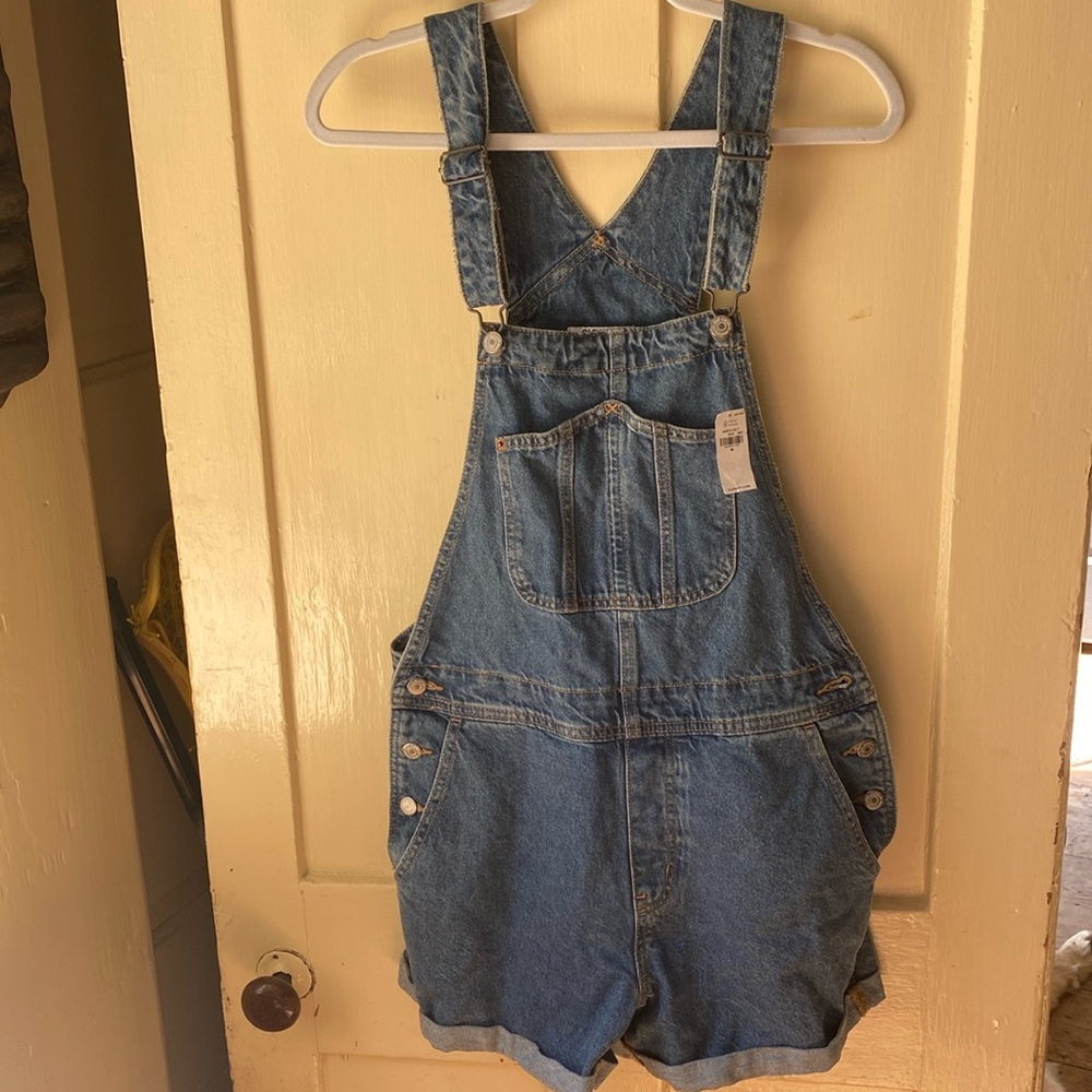 Jean short overalls